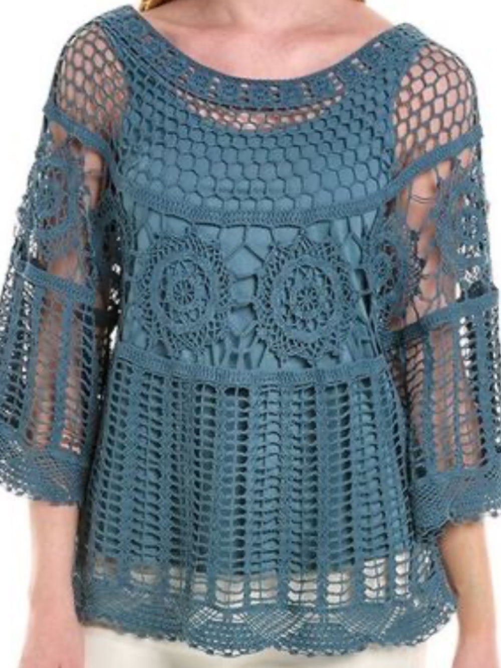 XCVI Northern Sky Pastoral Top Size 2X New
